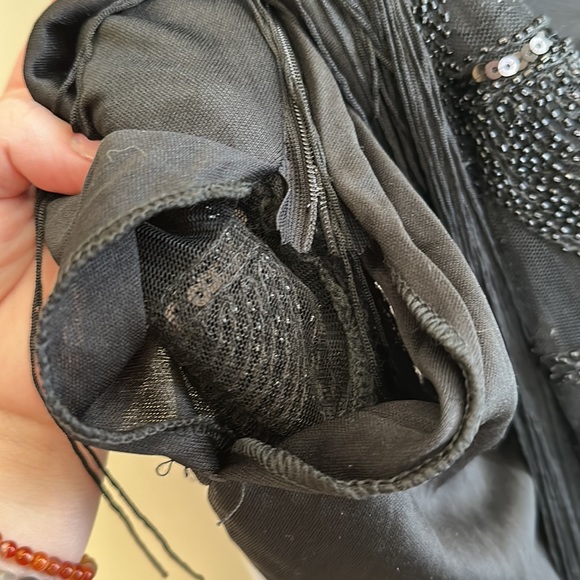 NWT  1920s Gatsby Dress V Neck Sequin Bead Fringed Cocktail Hem Flapper Dress - Picture 12 of 12